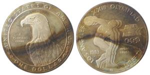 United States of America, Silver 1 Dollar, 26.73g, XXIII Olympiad Los Angeles, 1983 (KM 20