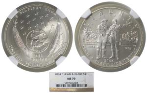 United States of America, Silver Dollar, 26.73g, 2004, Lewis and Clark Bicentennial, (KM 3