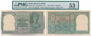 George VI, Rupees 5, 2nd issue, 1947, signed C. D. Deshmukh, prefix C (J&R 4.4.1). Graded 