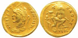 Contemporary Indian imitation of a Roman Aureus, 5.91g, probably based on designs of Septe
