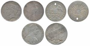 Assorted lot, Silver Crown (3), Austria, Maria Theresa, Silver Taller; United States of Am