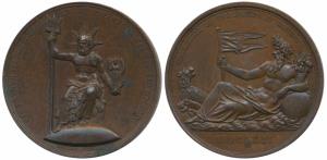 George III, Settlement of the British at Bombay, Copper Medal, 1804, obv. Neptune reclinin