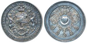 Marquess of Dufferin and Ava, Viceroy Presentation Medal, Silver, c. 1884, obv. coat of ar