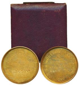 Gold Medal, 30.49g, Indian Industrial Association, Industrial Exhibition, 1896, rev. Prese