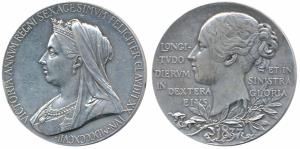 Victoria’s Diamond Jubilee Medal, Silver, 1837-1887, 84.32g, matured bust of the Queen to 