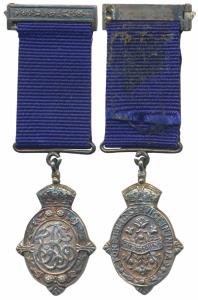 Miniature Kaiser-i-Hind Medal, Edward VII, Silver, obv. an oval badge surmounted by the Im