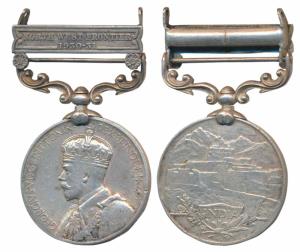 India General Service Medal, George V, Silver, North West Frontier 1930-31, awarded to 156