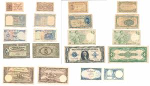 Assorted banknotes, United States of America, One Dollar Silver Certificate 1923; Burma ov