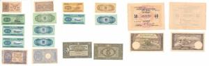 Assorted banknotes, various countries. About Very Fine to Very Fine+. (10)