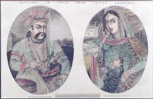Engraving Sketches In India From Native Drawings, The Ex-King of Oude (Lucknow), The Ex-Qu