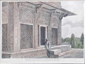Upper Kiosk of the Mausoleum of Etmad-Dowlah at Agra, India. The Illustrated London News 1