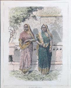 Engraving, Low Caste Women, Bombay. 1878. 20.5 x 25.5 cm.