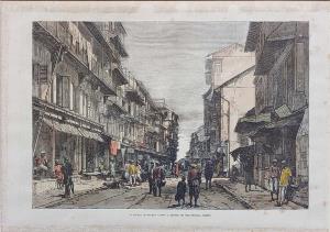 Engraving, A Street in Bombay, From a Sketch by our Special Artist. The Illustrated London
