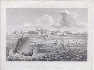 View of Bombay in 1773. Jam Forbes. Engraved by J. Shary. Plate twenty-one from the first 