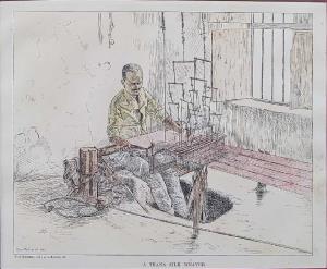 A Thana Silk Weaver, Sher Mahomed, 1870. 32 x 25.5cm.