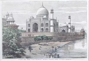 View of The Taj Mahal, Agra, From The River Jamuna. 1878. 23.5 x 16 cm