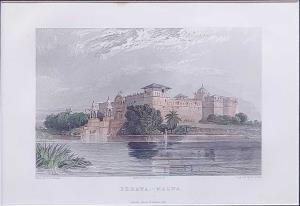 Perwa-Malwa. Fisher. Son & Co. London. 1834. Sketched by Capt R. Elliot, 1858. 25 x 16 cm.
