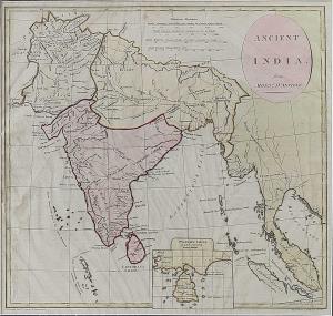 Map of Ancient India from Mons D’Anville. Published Dec’ 1st 1791, by T. Stackhouse. Engra