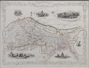 Map of Northern India, The London Printing and Publishing Company. The map Drawn & Engrave