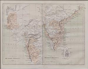 The Bombay Presidency & The Madras Presidency with Ceylon, James S. Virtue, London. 1860. 