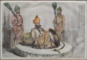 The Rana of Oodipoor - From a drawing by Mr. W Carpenter. 1877. 36.5 x 24.5 cm.