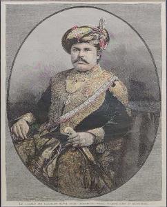 His Highness the Maharajah Rawul Shree Takhtsingjee, K.C.S.I. Thakore. Sahib of Bhownugger