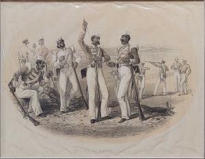 Sepoys at Rifle Practice. 1858. 27 x 20.5 cm.