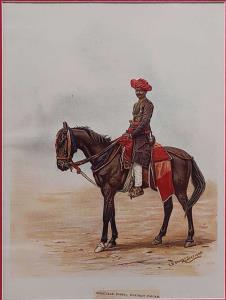 Chromo Lithograph, Irregular Corps; Huzurat Paigah. 1890. 20 x 27 cm.