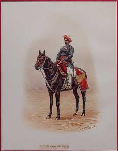 Chromo Lithograph, Irregular Corps; Bera Zari Patka. 1890. 20.5 x 27 cm.