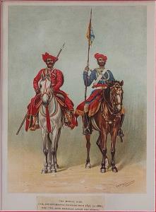 Chromo Lithograph, Civil and Regimental Uniforms from 1846 To 1886; The late Maharaja Jaya