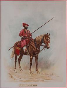 Chromo Lithograph, Irregular Corps; Bera Siledari. 1890. 20.5 x 27 cm.