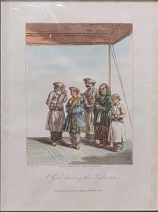 Aquatint, A Girl Dancing the Kuharwa, Published April 5, 1813 by J. Murray, from the origi