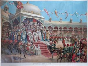 Imperial Delhi Durbar, Their Majesties King George V & Queen Mary with the Princes and Raj