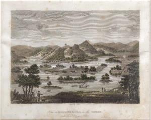 View on Bancoote River in the Concan, taken from Dazagon Hill. James Forbes, 1813. 26 x 20