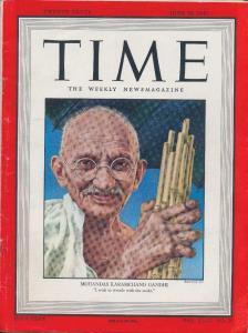 Time Magazine, June 30 1947, Mahatma Gandhi featured on the cover page and caption below “