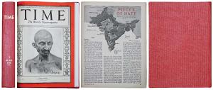 Time Magazine, March 31 1930, Mahatma Gandhi featured on the cover page and caption below 