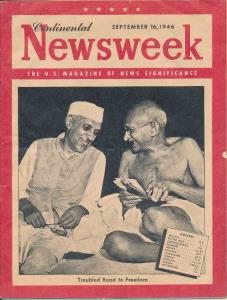 Newsweek Magazine, September 16 1946, Mahatma Gandhi & Jawaharlal Nehru featured on the co