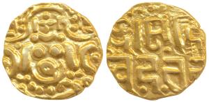 Gahadavalas of Kanauj (1114-1154 AD), Govinda Chandradeva, Gold 4 ½ Masha, 4.37g, obv. God