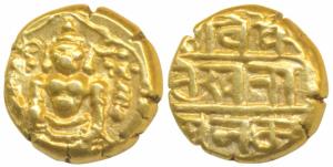 Vijayanagar Empire, Venkitapati Raya III, Gold Pagoda, 3.34g, obv. Tirupati Balaji / Venka