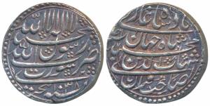 Shah Jahan, Silver Rupee, 11.47g, Surat Mint, AH 1038/Ahd, legend in four lines on both th