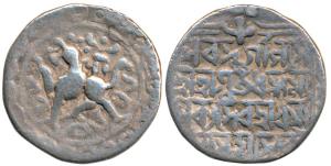 Dharma Manikya (SE 1636-1661; 1714-1739 AD) (1714-?1728-39), Silver Tanka, 10.20g, Saka 16