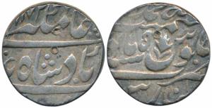 Muhammadabad Banaras Mint, Silver Rupee, in the name of Alamgir II, AH 1172/ 5, shrub on r