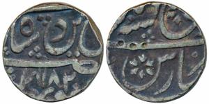 Muhammadabad Banaras Mint, Silver Rupee, 11.40g, in the name of Shah Alam II, AH 1182, six
