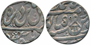 Muhammadabad Banaras Mint, Silver Rupee, 11.20g, in the name of Shah Alam II, RY 5, comb l