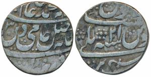Bareli Mint, Silver Rupee, 11.10g, in the name of Shah Alam II, RY21, sword as mint mark (
