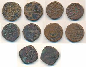 Wajid Ali Shah (AH 1263-1272; 1847-1856 AD), Copper Falus (5), 11.60g, Bait-us-Sultanat La
