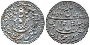 Wajid Ali Shah, Silver Rupee, 11.11g, Bait-us-Sultanat Lakhnau Mulk Awadh Akhtarnagar Mint