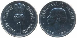 Proof Cupro-Nickle Rupee, 10.17g, 1964 Death of Jawaharlal Nehru. Proof in Mint State, Rar