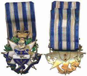 Kapurthala State, Nishan Iftekar (Order of Pride), Class I, Silver and enamel badge, obv. 