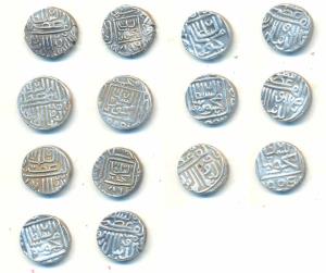 Mahmud Shah I, Silver ½ Tanka (7), Shahr i Mukaram Muhammadabad Mint, AH 895, 896, 900 & 9